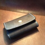 本革 手縫い 大きい鍵が入るキーケース