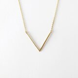 V字メタルミドルロングネックレス No.704