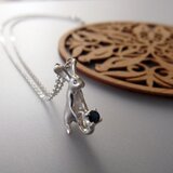 うさぎネックレス☆サファイアのベビーリング