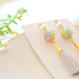 大人のタッセルイヤリング(ピアスに変更可)