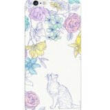 【猫とNavy Blueと花に囲まれて】スマートフォンケース側面あり