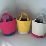 ☆帆布生地8号・バケツ型トートバッグ！組み合わせ自由♪オーダーメイド☆