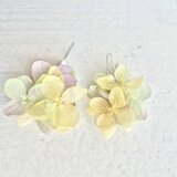 プリザーブドフラワーのあじさいピアス