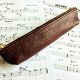 舟形ペンケース（焦げ茶）