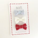 ミニヘアクリップ「トリコロールのセット」