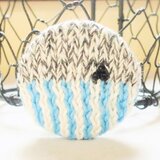 special price＊CottonブローチBeach/ﾌﾞﾙｰ