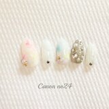 鮮やかな蜃気楼ネイル♪3