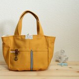 帆布のおさんぽトート＊マスタード
