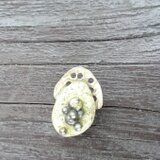 自然石と銀のフィットピン