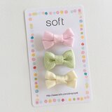 ミニヘアクリップ「やさしいお色のセット」