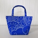 華絵マチ付きトートバック（紺）