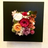 フラワーフレーム　大　ブラック　18.5cm×18.5cm×8cm