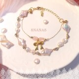 淡水パールのリボン◆ブレスレット