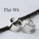 C-FlatW6  SVシルバー950製 イヤーカフ 幅６mm <鏡面/ツヤ消し 選択可>