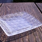 麻の葉文　正角皿