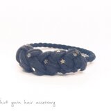 T-shirt yarn ヘアゴム（星・ブラック）