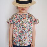 Kids リバティThorpe　キャップスリーブブラウス