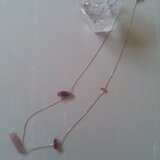 ゆらり*キラリ**原石ネックレス＊愛のピンクトルマリン