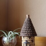 麻紐カチカチシリーズ*　爪楊枝入れ　ダークブラウン