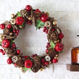 りんご・木の実・赤いリース (R02F)　クリスマス