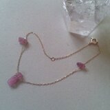 ゆらり*キラリ**原石ブレスレット＊愛のピンクトルマリン