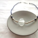 蜻蛉玉■カレンシルバーチップ×イタリア製ツイストコード／CM-2016-11