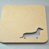 ～切り抜きコースター～　Dog　ミニチュアダックス