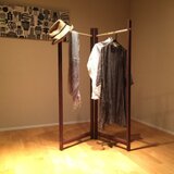 折りたたみハンガーラック　/ コートハンガー　ウォルナット無垢材の画像