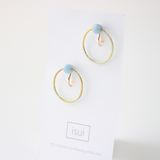 door knock jade [blue] イヤリング　