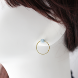 door knock jade [blue] ピアス