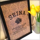 2枚セット♡お子様のお名前入れます♡ポスター♡ベビーバース♡マタニティー♡命名書