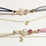 オーダー♡パールとスワロフスキーの2連ブレスレット