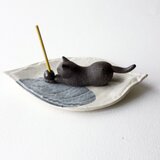 ねこのお香立て のび　の画像