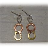「CUGI de Gozarima su」（NO.18-2-3）　ピアス（真鍮＆銅）の画像