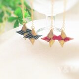 和紙手裏剣のピアス・イヤリング