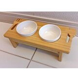 ペットの為のお洒落フードテーブル　ダブルタイプ《ＳＳサイズ》