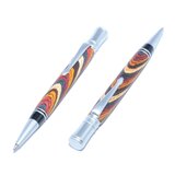 木製の回転式ボールペン（染めたハードウッドの種類；サテン・クロムのメッキ）(EX-SC-CGF)