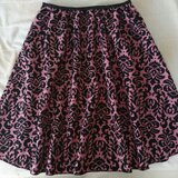 black×pinkフラワープリントギャザースカート