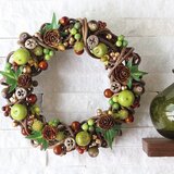 グリーンアップル・りんご・木の実・リース (M01A)　クリスマスリース