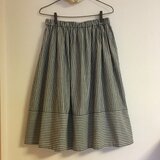 ミモレ丈ギャザースカート☆♪シンプルストライプ