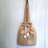 〈草木染め〉きんちゃくお散歩バッグ⑤