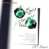 リバティとチェコビーズピアス