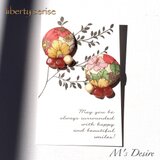 リバティとキューブビーズピアス