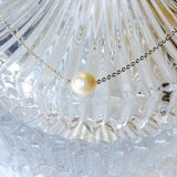 人魚姫の涙 宇和島産 あこや真珠の一粒ネックレス銀色