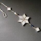 ステンドグラス　サンキャッチャー　冬（白）