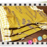 ビッグカットソー【イエロー×ブラウン】