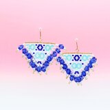 幾何学模様のじゃらじゃらピアス