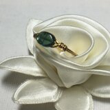 グリーントルマリンの一粒リング