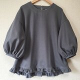 ギャザー袖なトップス フレンチフランネル
