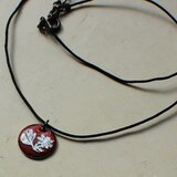 野菊のプチネックレス（赤）